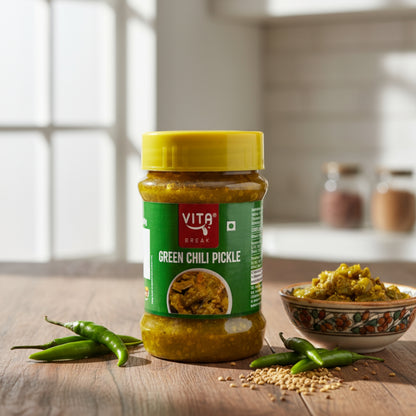 Vita Break Green Chilli Pickle 200g
