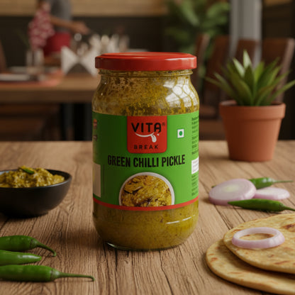 Vita Break Green Chilli Pickle 400g