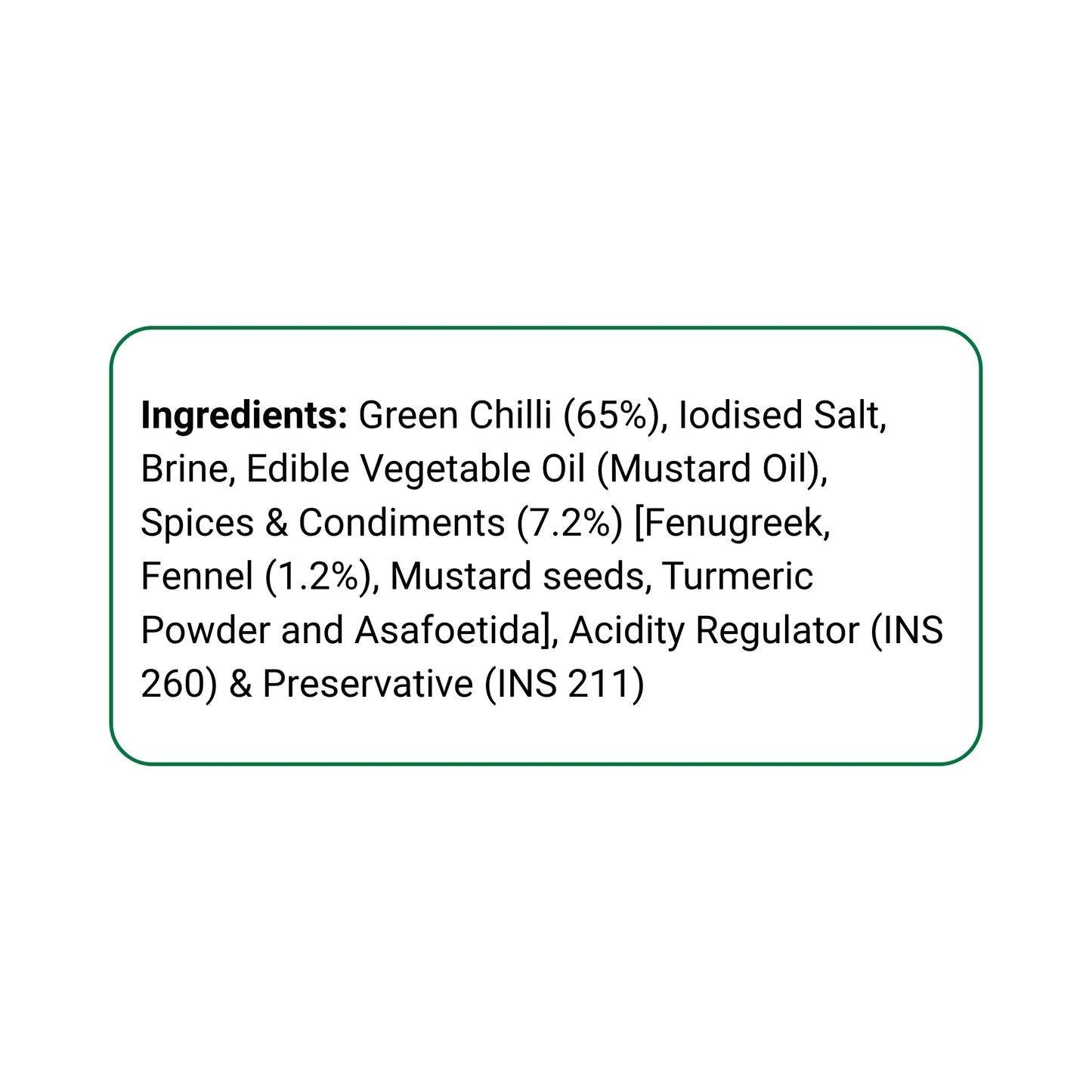 Vita Break Green Chilli Pickle 500g