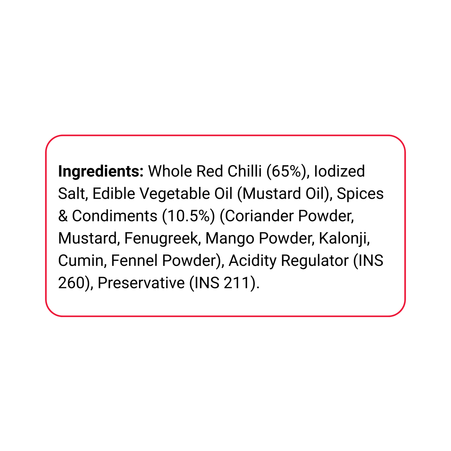 Vita Break Red Chilli Pickle 1kg