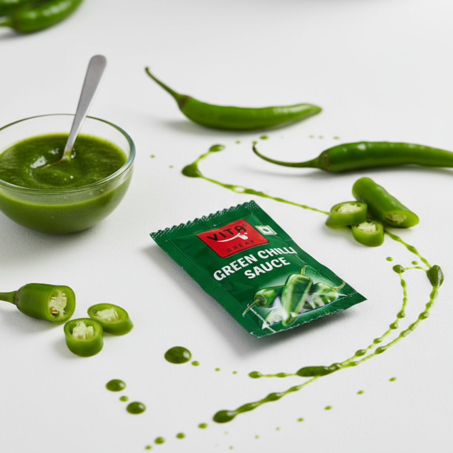 Vita Break Green Chilli Sauce 8g - Pack of 72